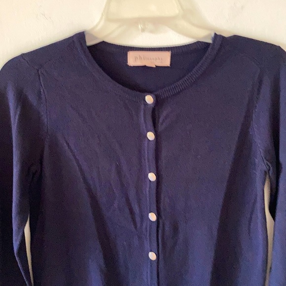 Philosophy navy sweater | size small - Picture 2 of 6